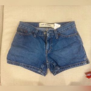 GAP JEANS - blue low rise denim shorts